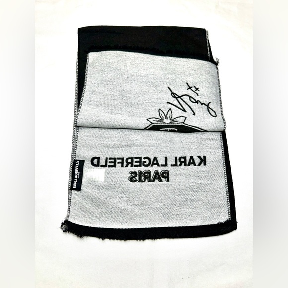 SCARF CHOUPETTE AND KRYSTAL EIFFEL MUFFLER SCARF Unisex black/grey embellished - Picture 5 of 13